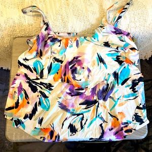 Liz Cailborne flowy bathing suit top.